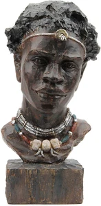 African Statues and Sculptures for Home Decor,African Figurines Head Statue Deco - Picture 1 of 12
