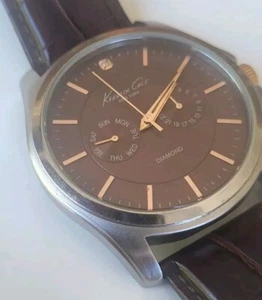Kenneth Cole Diamond Collection Mens Watch, 3ATM. - Picture 1 of 9