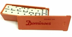 Classic Standart Double Six DOMINOES Set with Plastic case, 28 Tiles Domino Tile - Picture 1 of 8