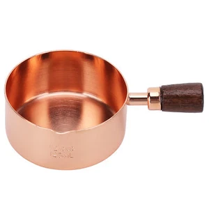 (2) Saucepan Nonstick Sauce Pan Wooden Handle Rose Gold Stainless Steel - Picture 1 of 22