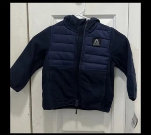 Reebok Boys Active Toddler Polar Fleece Jacket, Navy/ Blue Which Hood - Picture 1 of 5