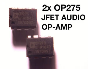 2x/ Pair OP275 ANALOG DEVICES - High Quality Dual Audio OP-AMP, DIP8, Genuine IC - Picture 1 of 1