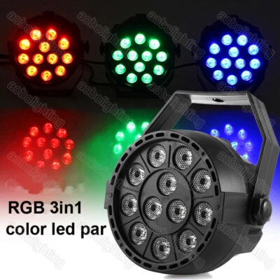 12*1W Focos LED Efectos Iluminación RGB 3in1 Dj Club Party Wedding LED Par Light - Image 1 of 4