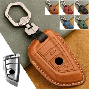 Genuine Leather Car Key Case Cover For BMW X1 X2 X3 X4 X5 X6 X7 2 3 4 5 6 7 X6M - Picture 1 of 19