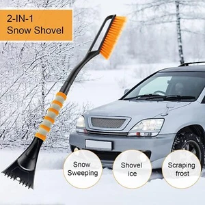 2 in 1 Long Handle Ice Scraper Car Windshield Window With Detachable Snow Brush - Picture 1 of 14