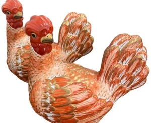 Mottahedeh  Rooster Hen Tureen Neiman Marcus Hand Painted  Italy SOLD INDIVIDUAL - Picture 1 of 24