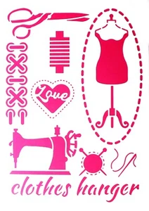 POCHOIR PLASTIQUE 30*21cm : mercerie (05) - Photo 1 sur 1