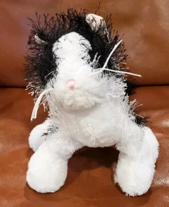 Classic Webkinz BLACK WHITE CAT GANZ Plush Stuffed Animal NO CODE HM016 - Picture 1 of 12