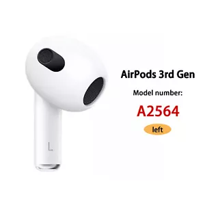 Słuchawki douszne do słuchawek Apple AirPods 3. generacji Bluetooth A2564 - lewa wymiana - Zdjęcie 1 z 2