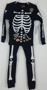 Cat & Jack NWT Boys Glow In The Dark Skeleton Sleepwear 2 Piece Set Size 4 - Picture 1 of 17