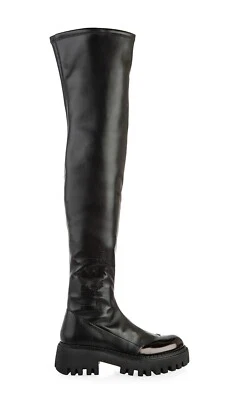 Auténticas Botas de Diseñador Italiano de Cuero Loriblu Negras Nueva Colección Foto 1 de 4