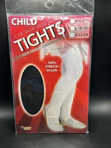 Forum Black Child Tights Costume Accessory Large (12-14) - Picture 1 of 2