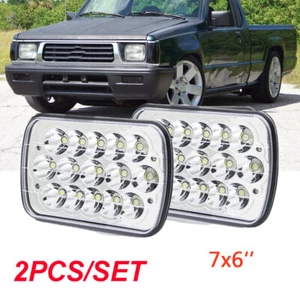 Par de faros LED de 7x6" con sello de luz de haz alto-bajo aptos para Mitsubishi Mighty Max Nissan - Imagen 1 de 10