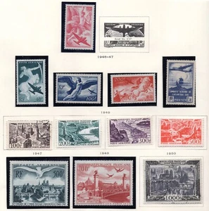 FRANKREICH 1936-1986 LUFTPOST SAMMLUNG VON 45 MEIST KOMPLETTEN SÄTZEN POSTFRISCH & GEBRAUCHT - Bild 1 von 5