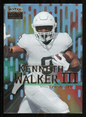 2022 Skybox Metal Universe Champions Skybox Premium Gold #S28 Kenneth Walker III - Image 1 of 2