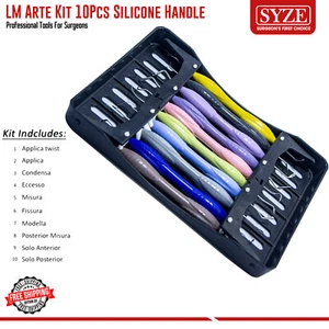 Scaler radice rivestito in silicone chirurgico dentale SET DI 10 curette parodontali SYZE - Foto 1 di 4