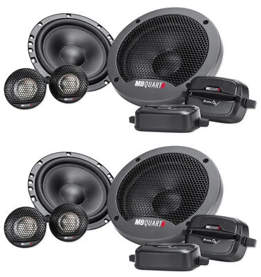 (2) Pairs MB QUART FSB216 6.5" 280 Watt Car Audio Component Speakers