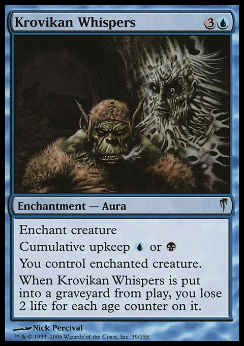 Magic the Gathering MTG Krovikan Whispers (39) Coldsnap   LP - Image 1 of 1
