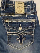 NWOT ROCK REVIVAL SZ 34 GARY STRAIGHT LEG JEANS 100% COTTON NEVER WORN
