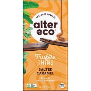 Alter Eco Chocolate Orgánico Salado Caramelo Trufa Oscura Delgado 84g (Pack de 12) - Imagen 1 de 2