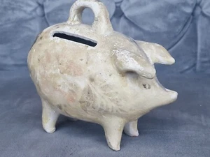 altes Sparschwein im antik Stil aus Ton ohne Öffnung Sparddose - Picture 1 of 9