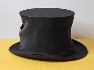 Knox NY Zylinderhut faltbar schwarz Opernhut | Vintage Needs TLC | Größe 7 - Bild 1 von 7