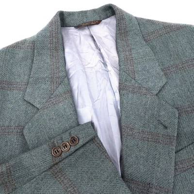 Hugo Boss Men's Plaid Wool Blend Blazer Jacket Tailored in USA Fits Like 42 - Image 1 of 4