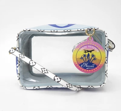 Authentic Louis Vuitton Hawaii Monogram Giant Vinyl Beach Pouch Hand Bag F#47584 - Image 1 of 4
