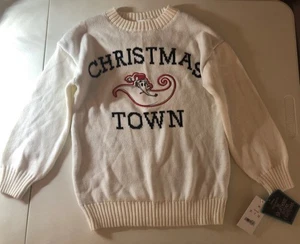 Ivory Nightmare Before Christmas Christmas Town Holiday Sweater XS - Picture 1 of 8