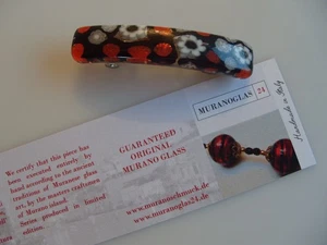 Mini Hair Clip Original Murano Glass Jewelry Colourful Handgefertigt - Picture 1 of 8