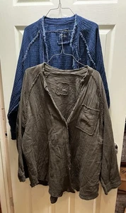 Usado en Excelente Condición Juego De 2 Verde Azul Aerie Mujer Piscina Para Fiesta Gasa Dobladillo Expuesto Grande - Imagen 1 de 10