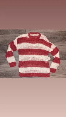 Forever 21 Size Small Women’s Striped Sweater New W/ Tags Loose Knit - Image 1 of 4