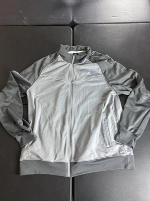 Chaqueta Nike Jordan Para Hombre XL Gris Dri-FIT Cremallera Completa Pista Calentamiento Atlético Foto 1 de 4