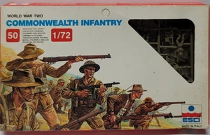 Esci #231 Segunda Guerra Mundial Infantería de la Commonwealth escala 1/72 50 figuras marrón claro sin usar, en caja - Imagen 1 de 1