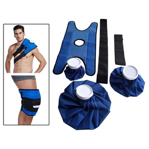 3 Packs Ice Bag with   Wrap for Injuries, Hot & Cold  , Hot Water Bag for - Picture 1 of 7