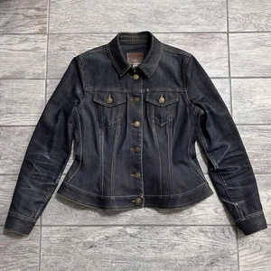 Burberry Brit Dymchurch Dark indigo Selvedge Denim Trucker Jacket Size Small - Picture 1 of 13