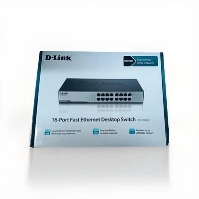 DES-1016D D-Link 16-Port 10/100Mbps Unmanageable Switch - Image 1 of 3