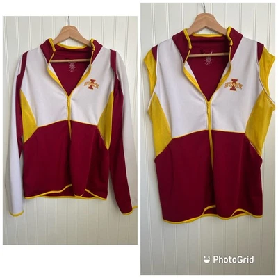 Iowa State Cyclones Jacket/Vest Women's XL Red/Yellow, Removeable Sleeves - Image 1 of 4