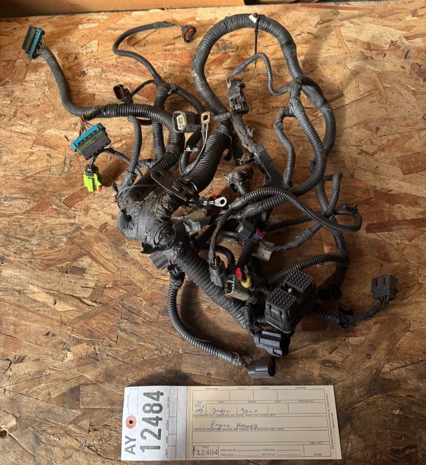 2007-2009 Dodge Ram 3500 6.7L Diesel Engine Wiring Wire Harness 4916174B+ - Image 1 of 4