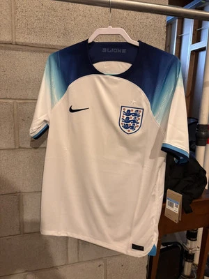 Nike England 2022 World Cup National Soccer Team Jersey Home Men's M White Blue - Image 1 of 2