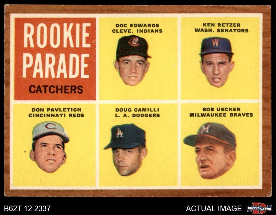 1962 Topps #594 Bob Uecker Rookie Parade - Catchers 3 - VG - Image 1 of 1