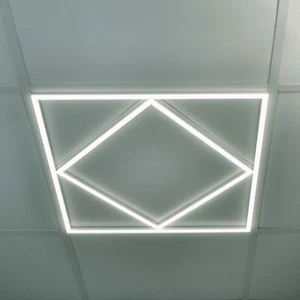 Plafoniera 60W 2X2 LED diamantata pannello telaio bordo bordo bordo vendita ufficio - Foto 1 di 6