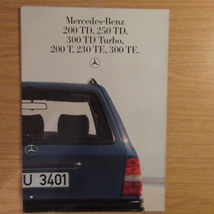 MERCEDES W124 200TD 250TD 300TD 200T 230TE 300TE folleto alemán patrimonial 1985 - Imagen 1 de 3