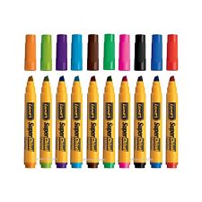 CHISEL TIP Marker Pens 10 Vibrant Colour Markers Pack of 10 Colours 'Best Price'