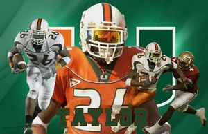 Miami Hurricanes Lithograph print of Sean Taylor 17 x 11 - Picture 1 of 1