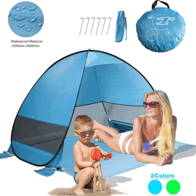 Pop Up Portátil Playa Toldo Parasol Refugio Exterior Camping Pesca Tienda Malla Foto 1 de 4