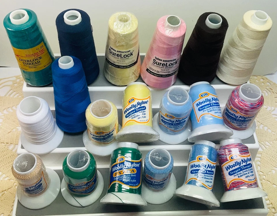 Woolly Nylon/TalonAmericanThread Hand/Overlock Machine Sewing NIP Lot of 19 - Image 1 of 4