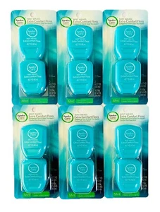 LOT SIX (6) 2-Packs (12 single) Mint Waxed Extra Comfort Floss 43.7 Yard each - Picture 1 of 5
