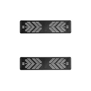 2 x E-Tech Black ABS Plastic Car Number Plate Registration Plate Holders - Pair - Picture 1 of 1