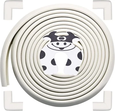 2 Pack Baby Proofing Edge and Corner Guards, Safety Furniture Bumper Beige White - Image 1 of 4